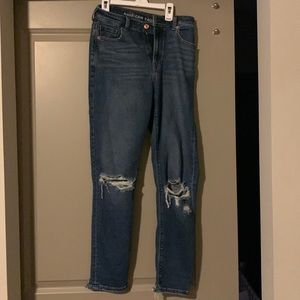 AE stretch mom jeans